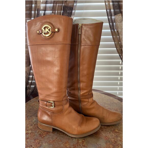 Michael Kors Stockard Leather Riding Boots - Picture 4 of 9